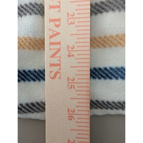 O'neill Fleece Jacket Mens Small White Striped Snap Button Up Soft Outdoors - Picture 11 of 11